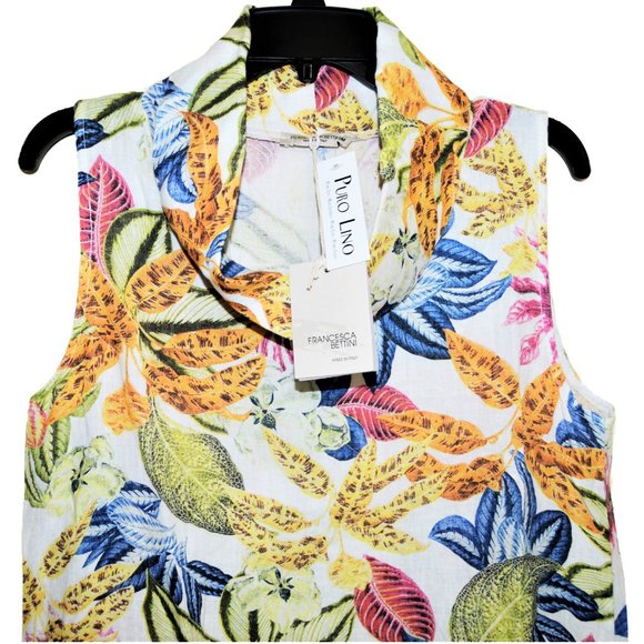 Francesca Bettini Dresses | Nwt Francesca Bettini Tropical Linen Maxi Dress | Poshmark